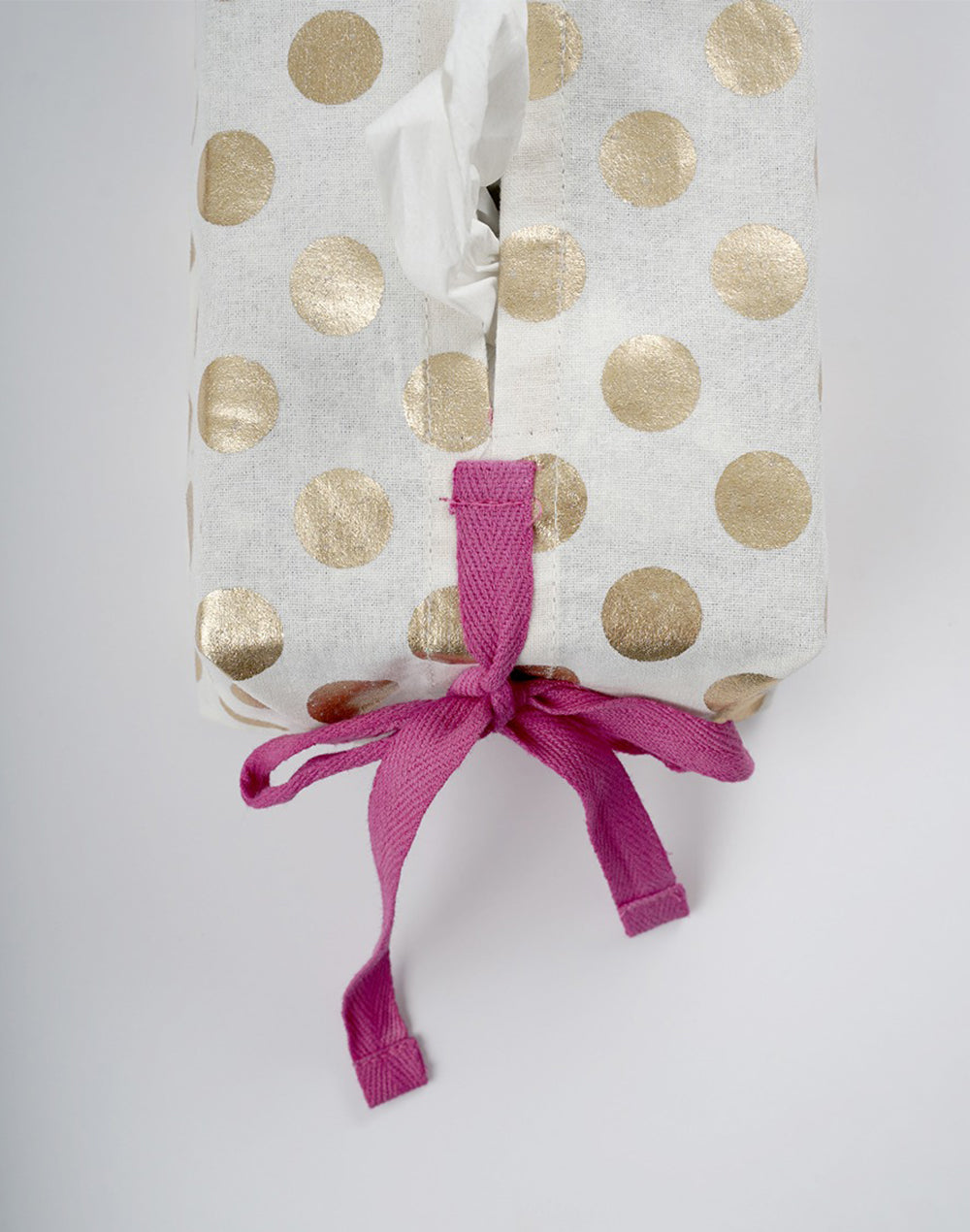 White tissue box cover