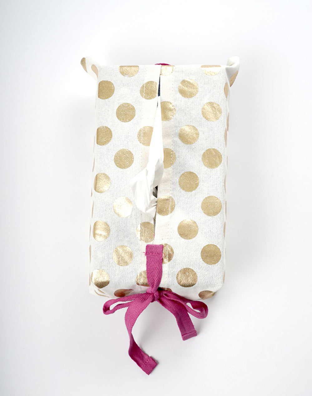 White tissue box cover