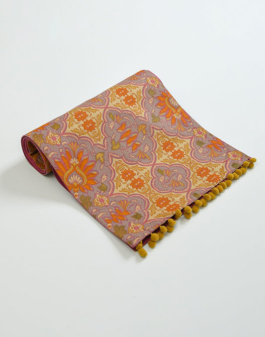 Floral Multicolored Cotton Table Runner