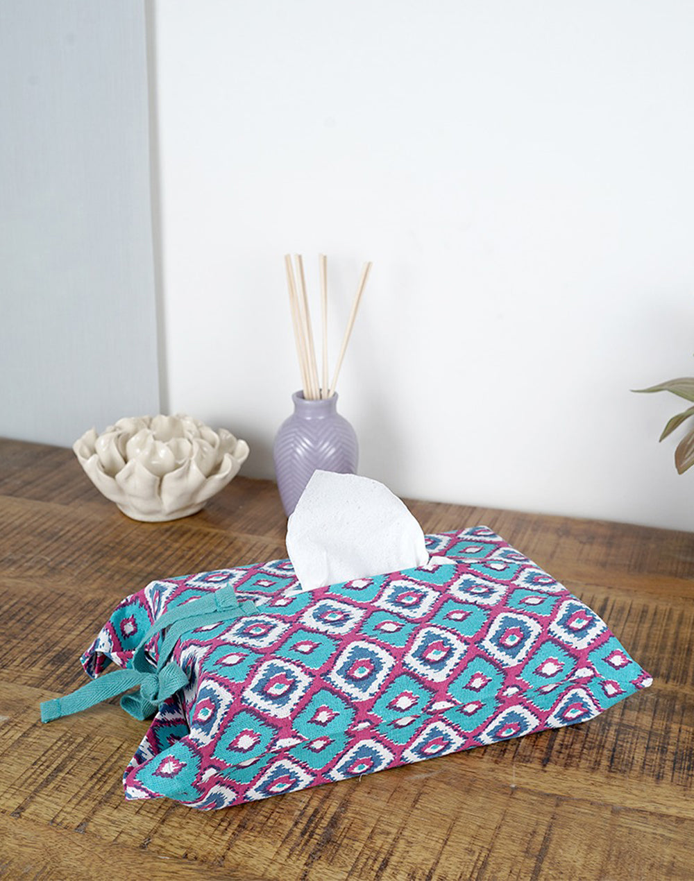 Pink tissue box cover