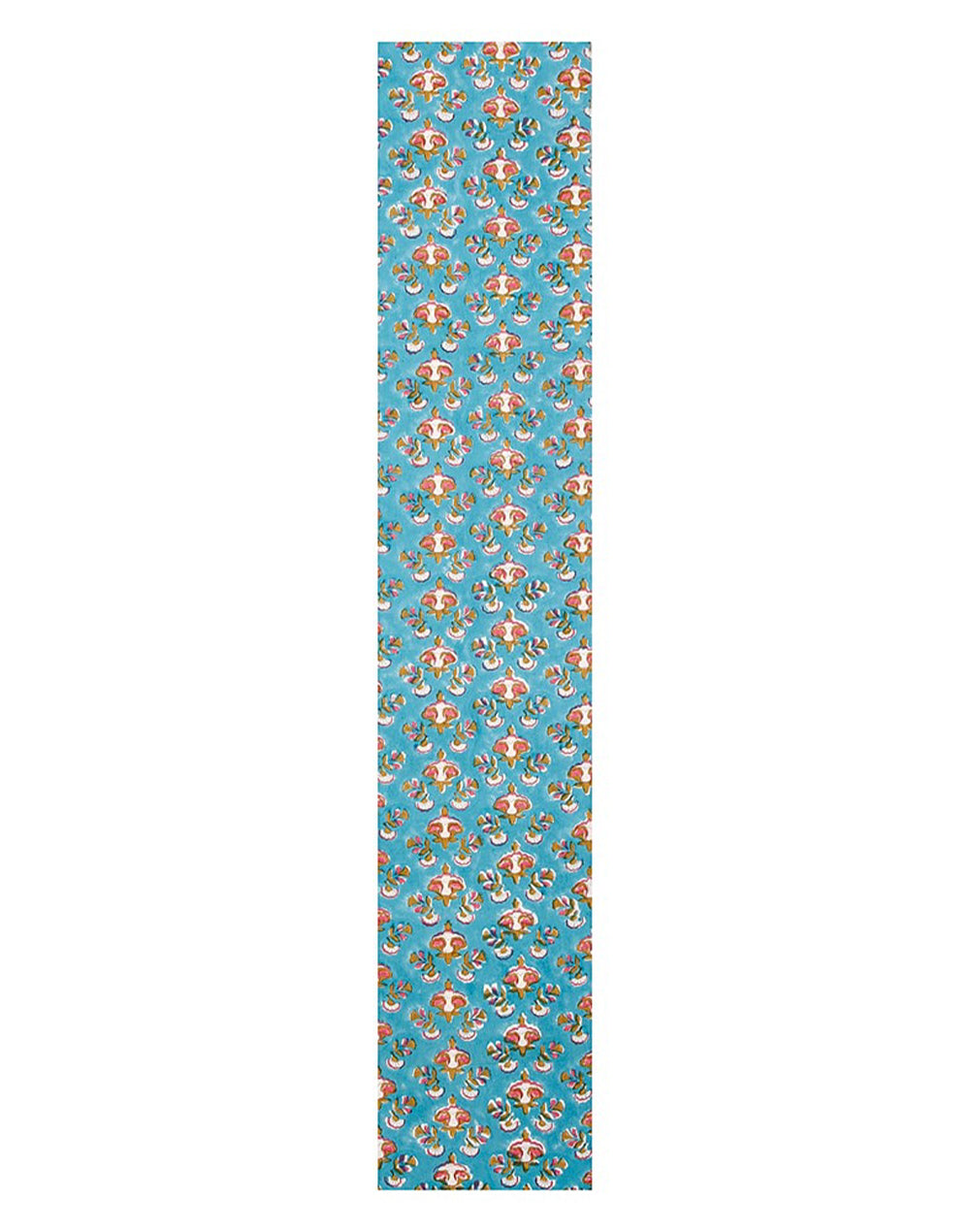 Blue Printed Center Table Cotton Runner