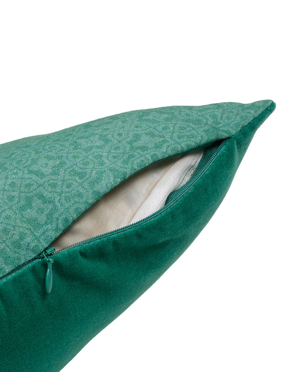 Set Of 2 - Green Solid Velvet Cushion Cover 16"X16"