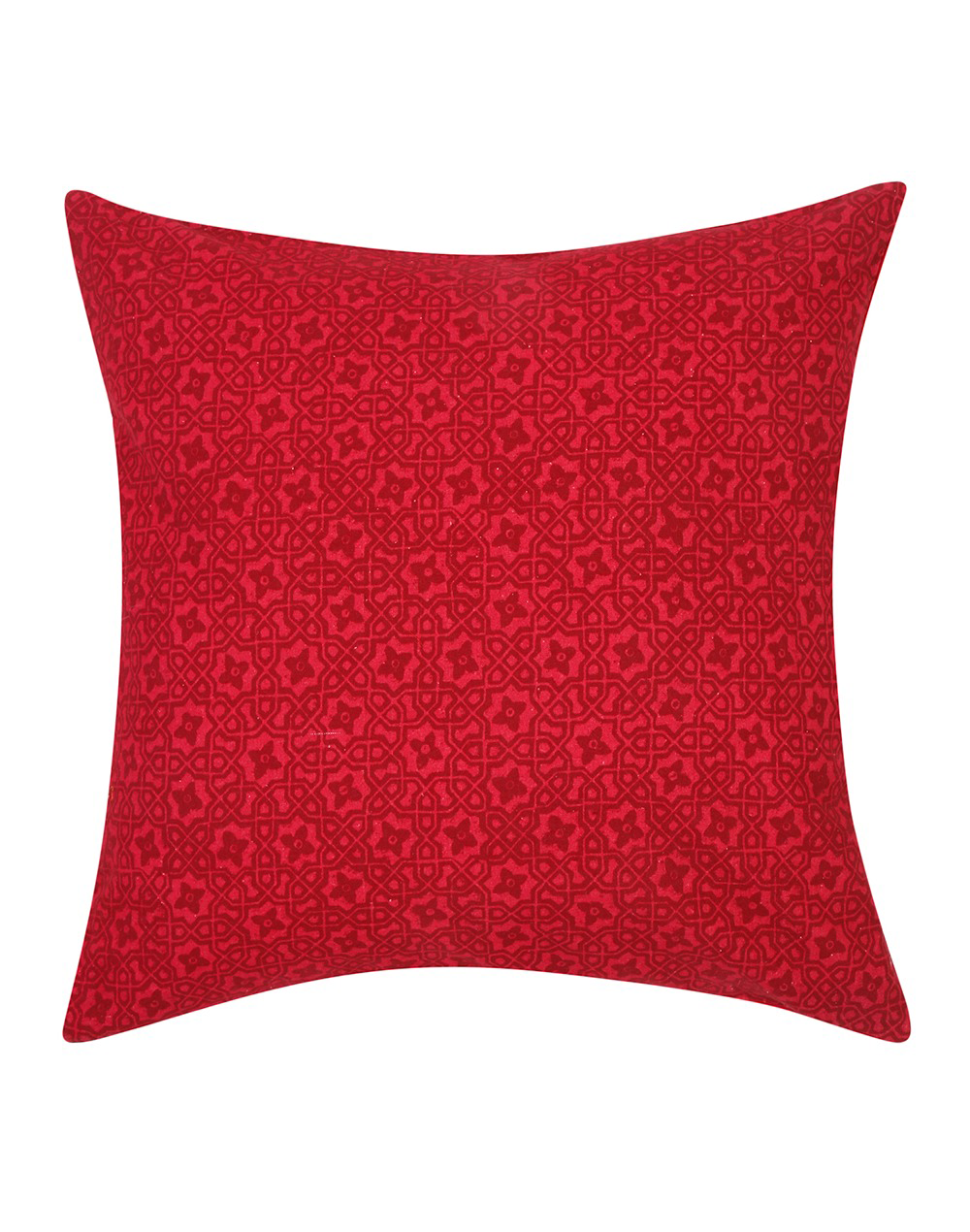 Set Of 2 - Red Solid Velvet Cushion Cover 16"X16"