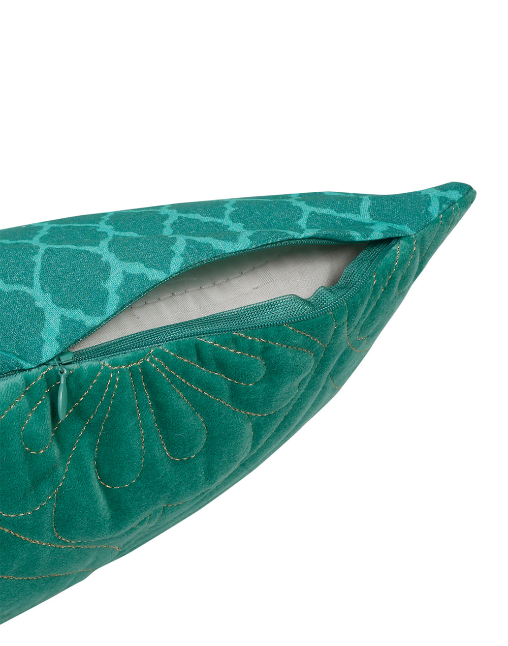 Set Of 2 - Quilted Velvet Cushion Cover 16"X16"