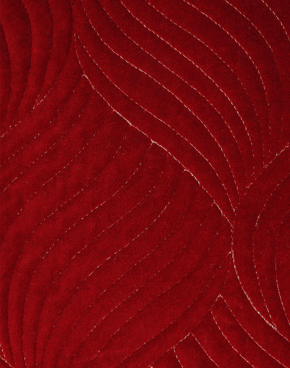 Set Of 2 - Maroon Ogee Quilted Velvet Cushion Cover 16"X16"