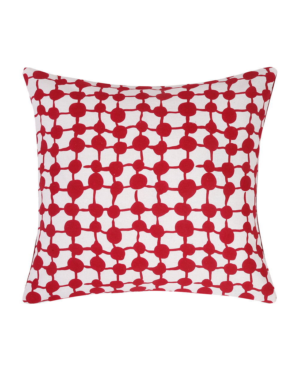 Set Of 2 - Maroon Tropical Quilted Velvet Cushion Cover 16"X16"