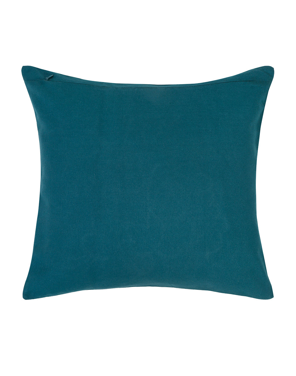 Set Of 2 - Teal Tufted Floral 100% Cotton Cushion Cover