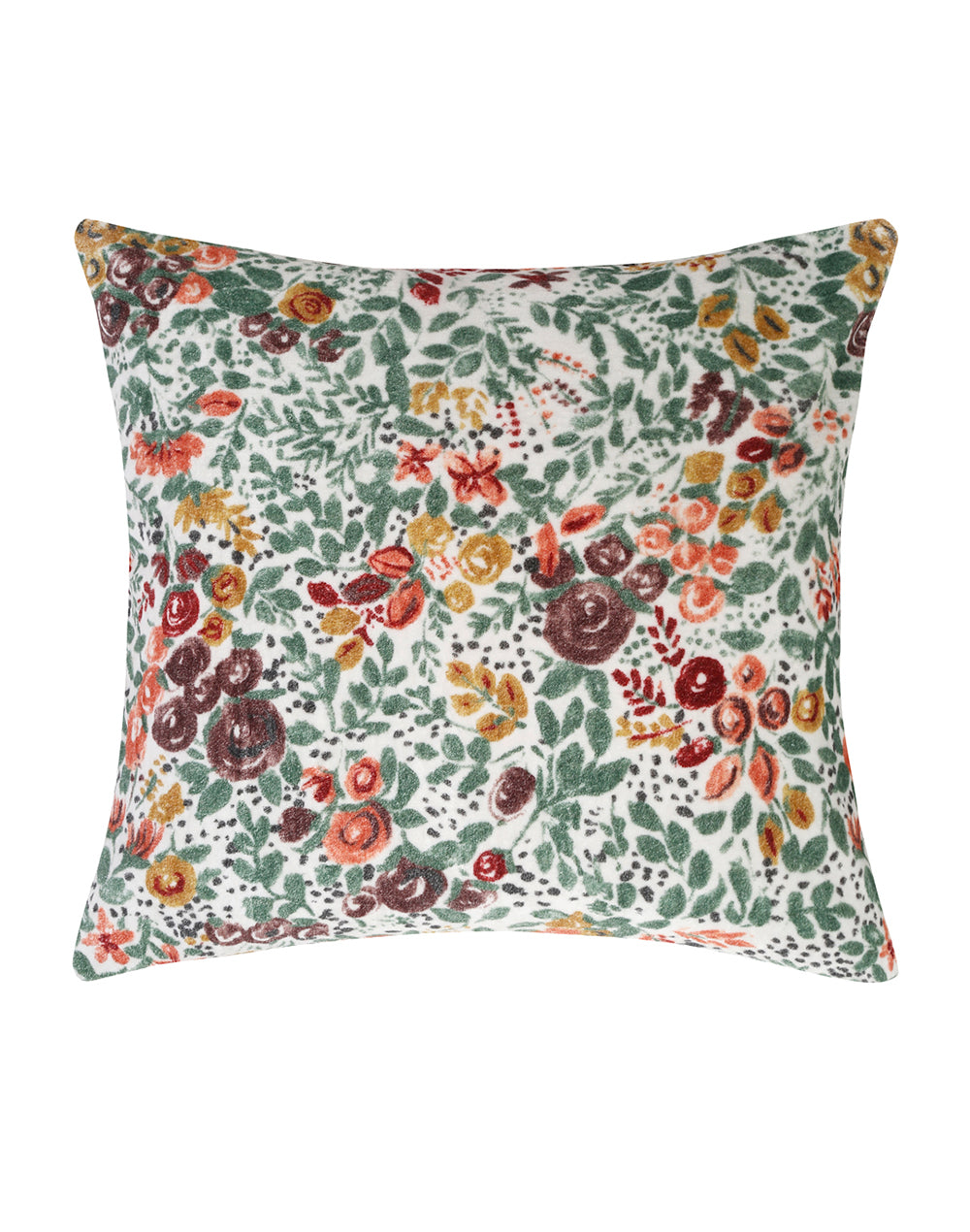 Set Of 2 - Vintage Blossom Printed Velvel Cushion Cover-16"X16"