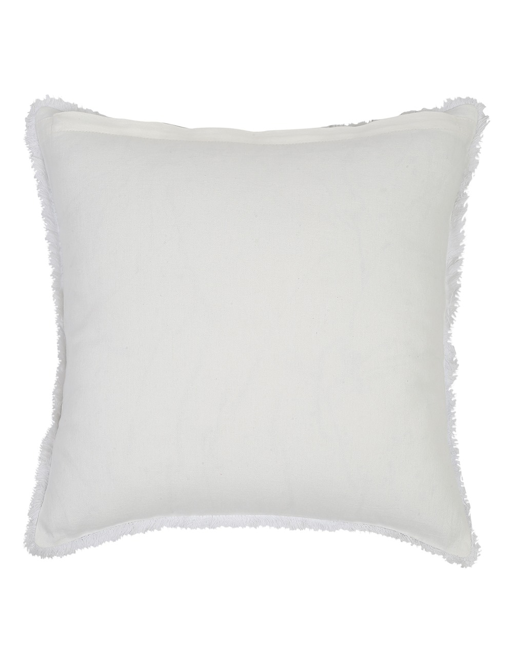 Set Of 2 - Solid Blue Terry Cushion Cover With Lace- 18"X 18"