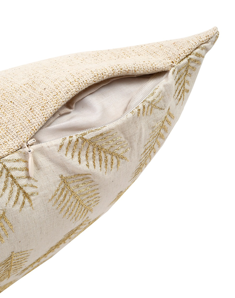Set Of 2 - Decorative Cotton Covers With Embroidery - 16'X 16"
