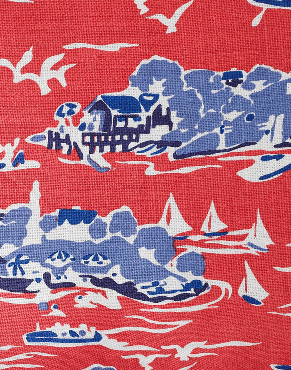 Set Of 2 - Red Island Linen Cushion Cover - 26"X 26"
