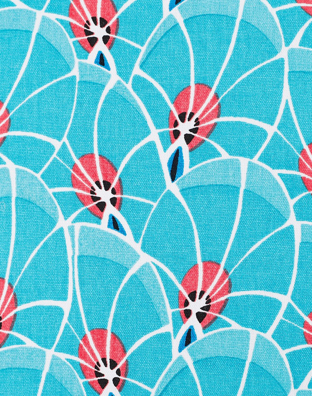 Set Of 2 - Blue Playful Cotton Cushion Cover - 16"X 16"