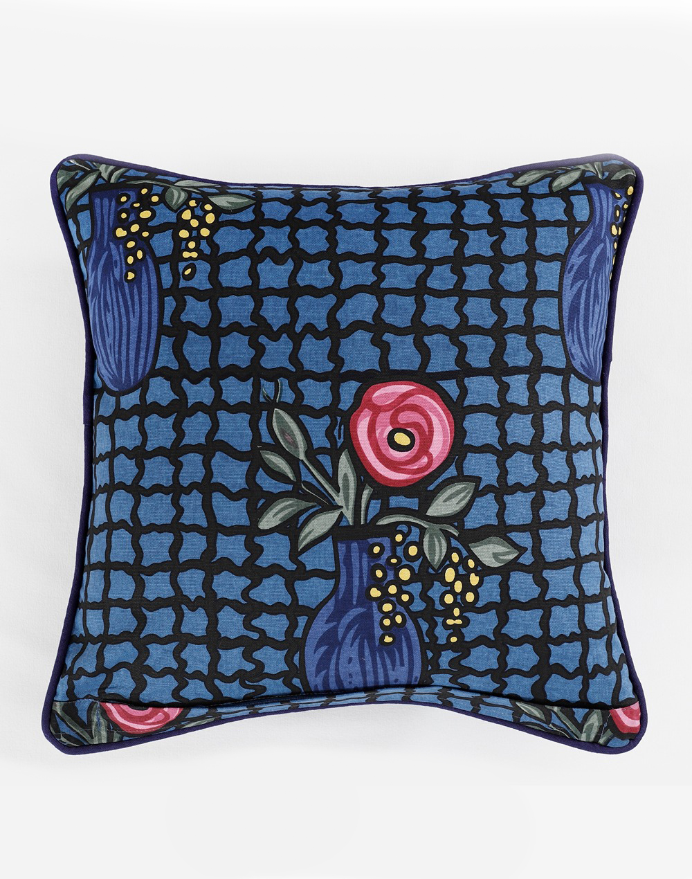 Set of 2 - Blue Artsy Cushion Cover - 16"x 16"