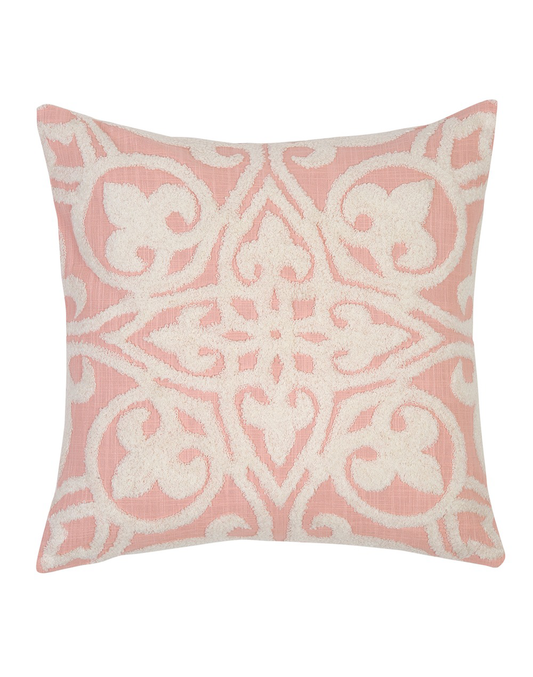 Set of 2 - Embroidered Bloom Statement Cushion Covers - 16"x16"