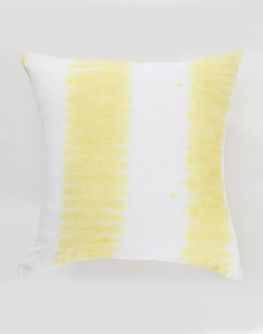 Set Of 2 - Yelllow Shaded Linen Cushion Covers