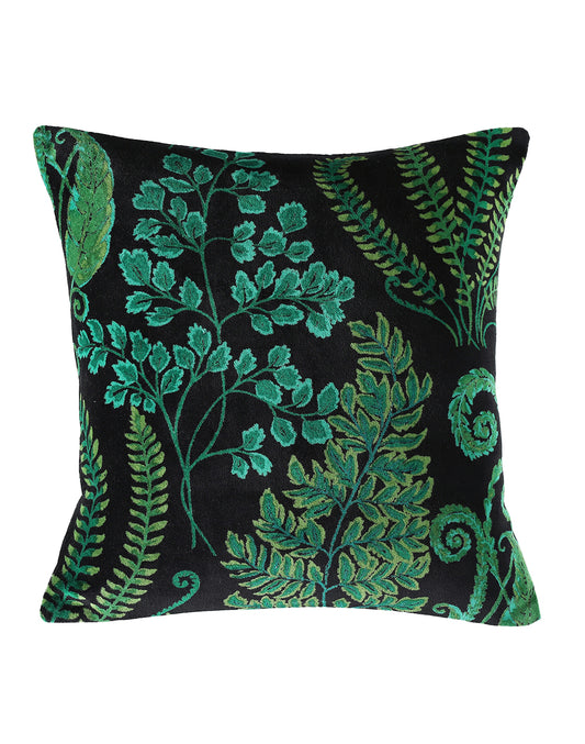 Set of 2 - Black Velet Printed Cushion Cover - 16"x 16"