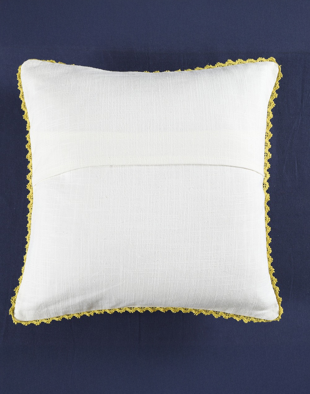 Set of 2 - Embroidered Garden Cotton Cushion Cover - 16"x16"