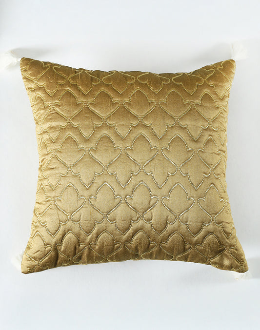 Set of 2 - Green Quilted Decorative Sofa Cushion Cover - 16"x16"