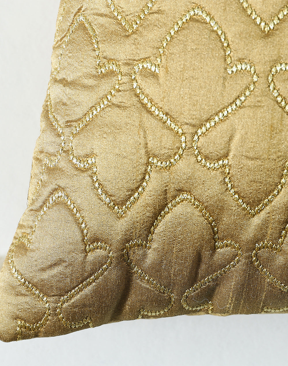 Set of 2 - Green Quilted Decorative Sofa Cushion Cover - 16"x16"