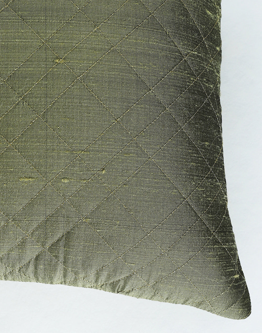 Set of 2 - Green Quilted Festive Cushion Cover - 16"x16"