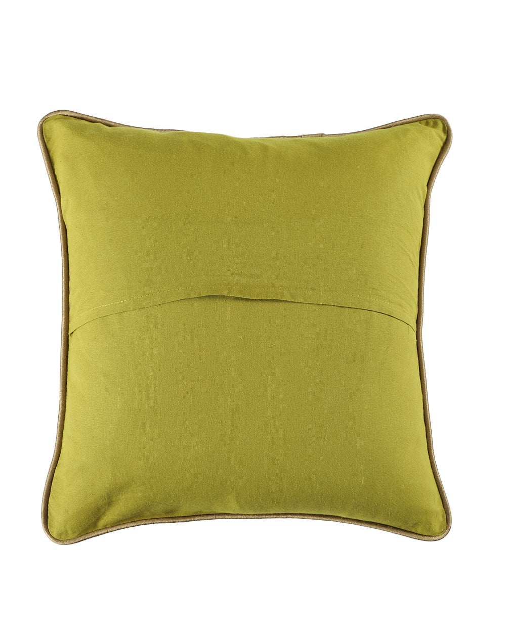Set of 2 - Flora Gold Print Cotton Cushion Cover - 16"x 16"