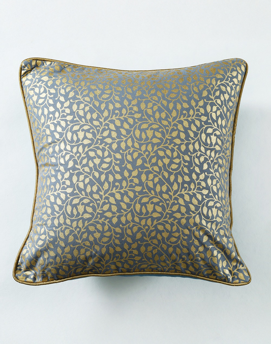 Set of 2 - Leaf Jaal Printed Cushion Cover - 16"x16"