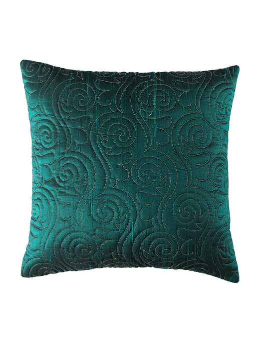 Set of 2 - Green Havana Quilted Decorative Cushion Cover-16"x16"