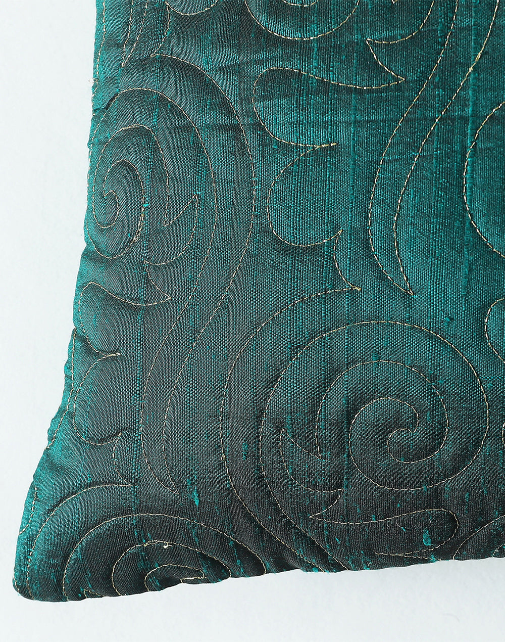 Set of 2 - Green Havana Quilted Decorative Cushion Cover-16"x16"
