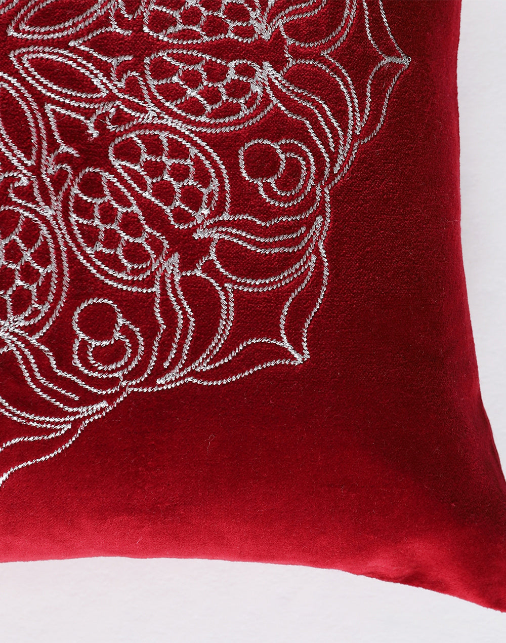 Set of 2 - Mandala Embroidery Luxurious Cushion Cover - 16"x16"