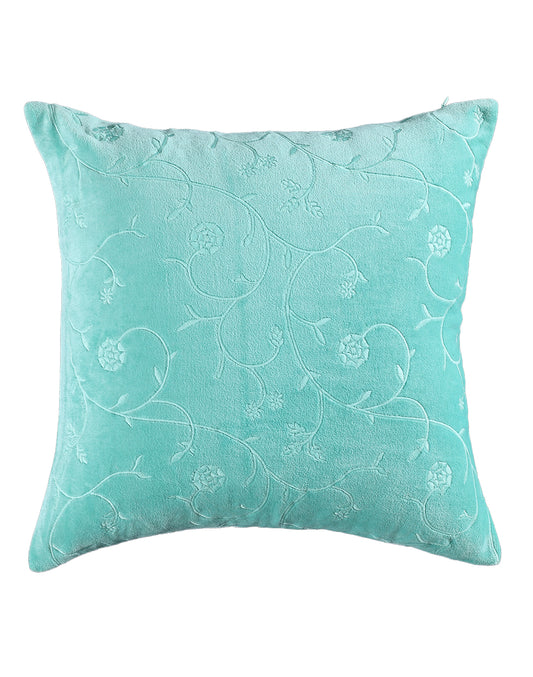 Set of 2 Blue Tone on Tone Embroidered Cushion Cover - 16"x16"