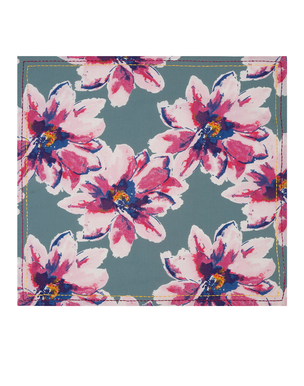 Set Of 4 - 20" Bold Floral Printed Cotton Dining Napkin