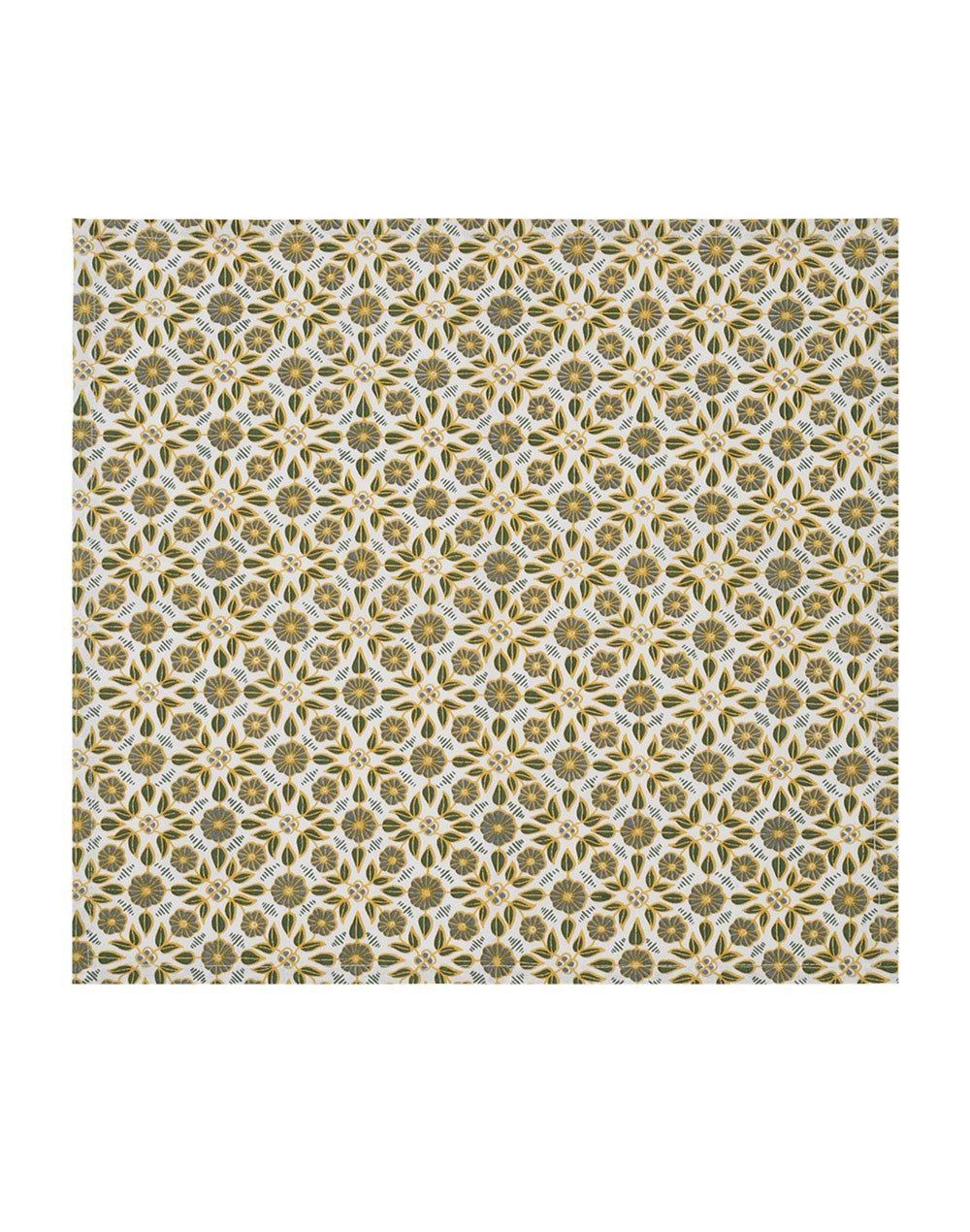 Yellow Printed Cotton Napkin 20"X20"