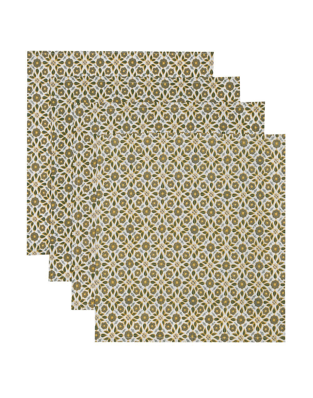 Yellow Printed Cotton Napkin 20"X20"