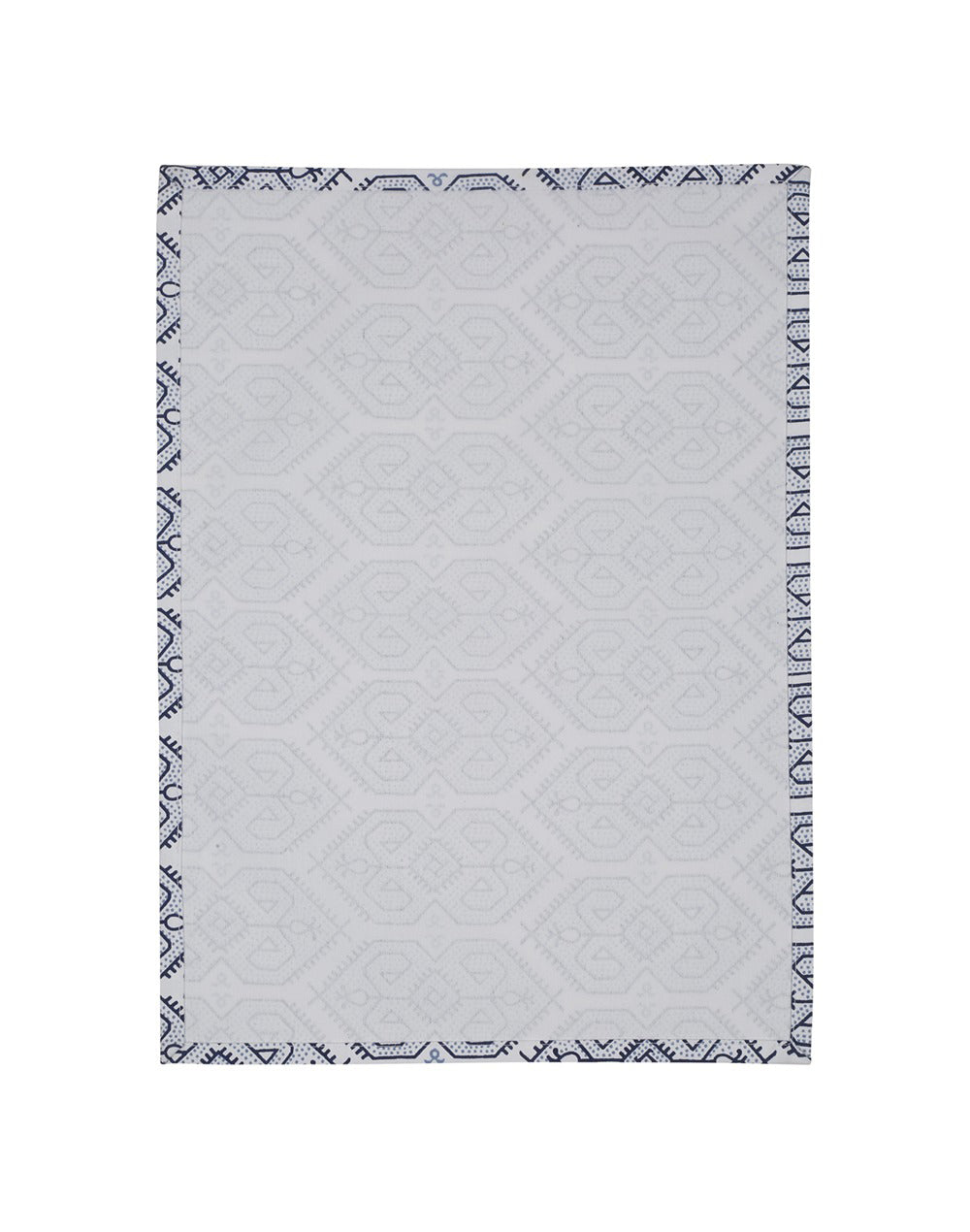 Set Of 4- Blue Cotton Printed Table Mat