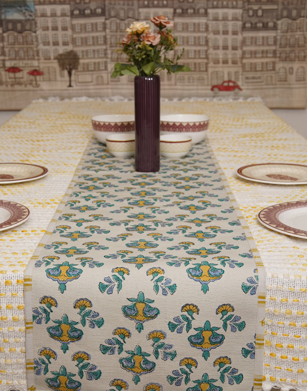 Reversible Printed Dining Table Runner