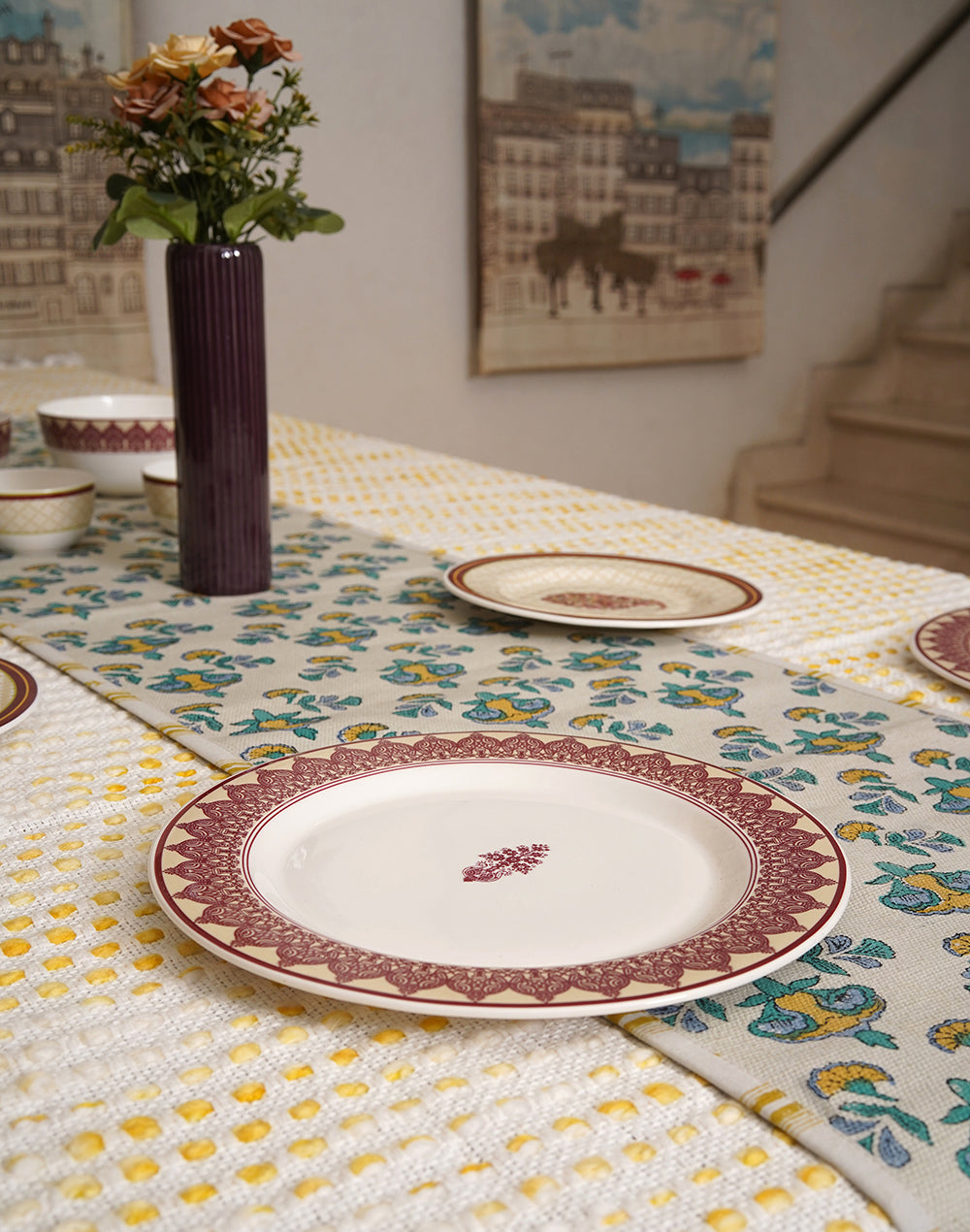 Reversible Printed Dining Table Runner