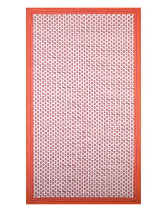 Orange Cotton 6 Seater Table Cover