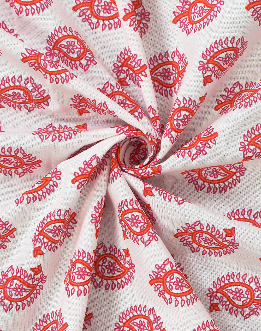 Orange Cotton 6 Seater Table Cover