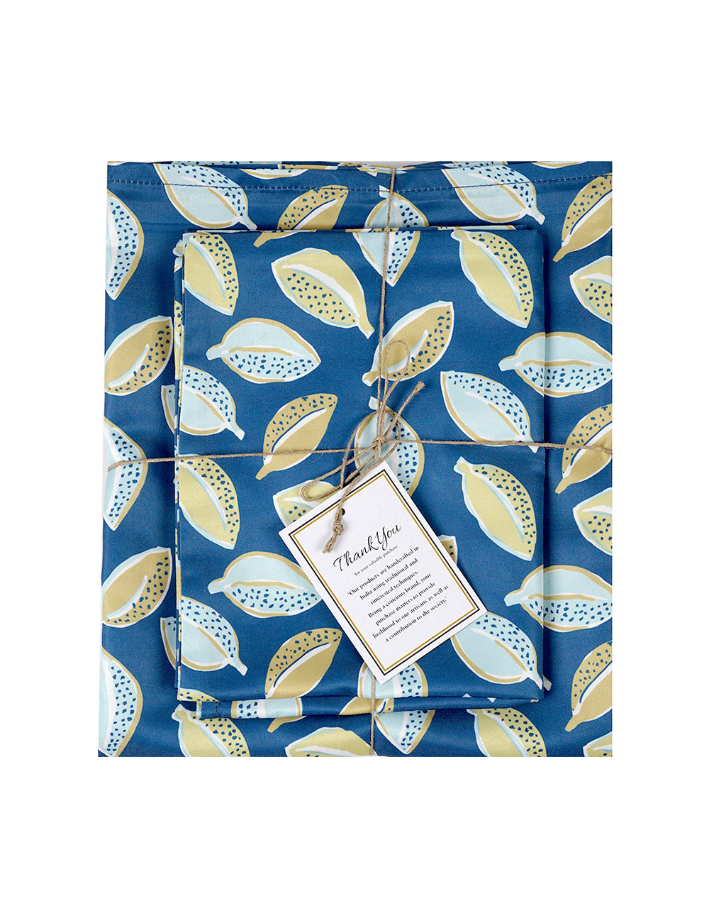 Blue Abstract Bedsheet Set with Pillow Cover