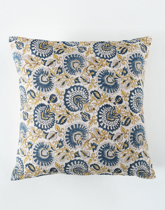 Set of 3 - Floral Printed Cotton Cushion Cover Set - 16"x16"