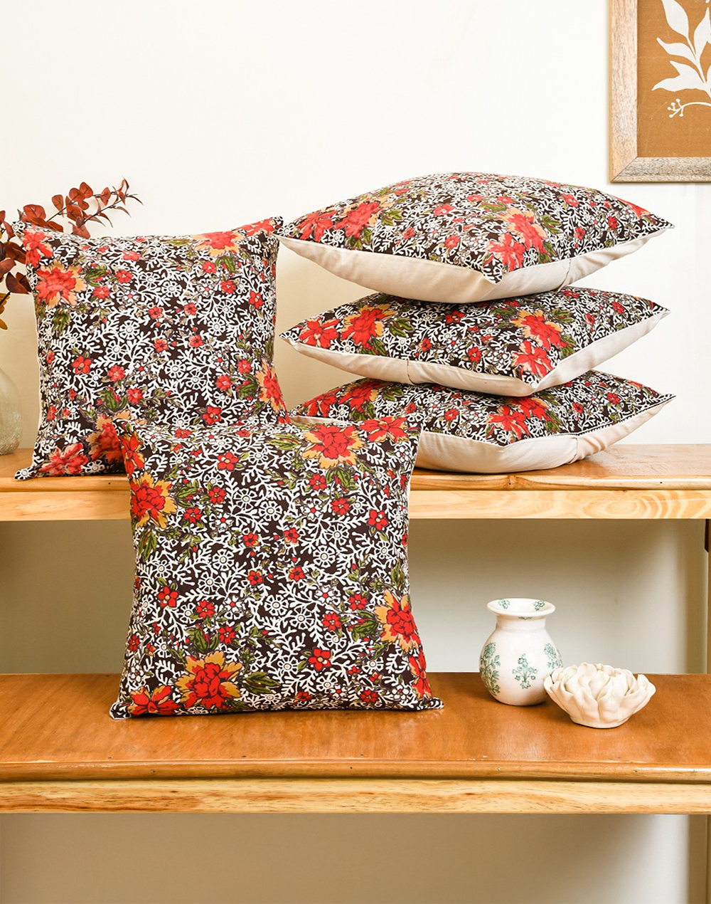 Set of 5 - Cushion Cover Set for Sofa - 16"x16"