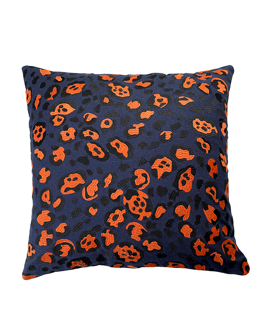 Set Of 2 - Orange Khes Print Cushion Cover - 18"X18"