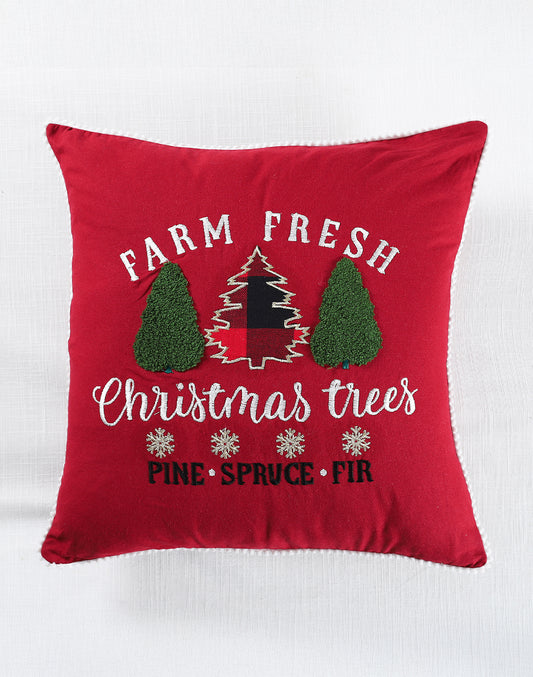 Red Christmas Decor Cushion Cover