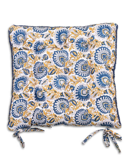 Peacock Print Chairpad/ Cushion Cover