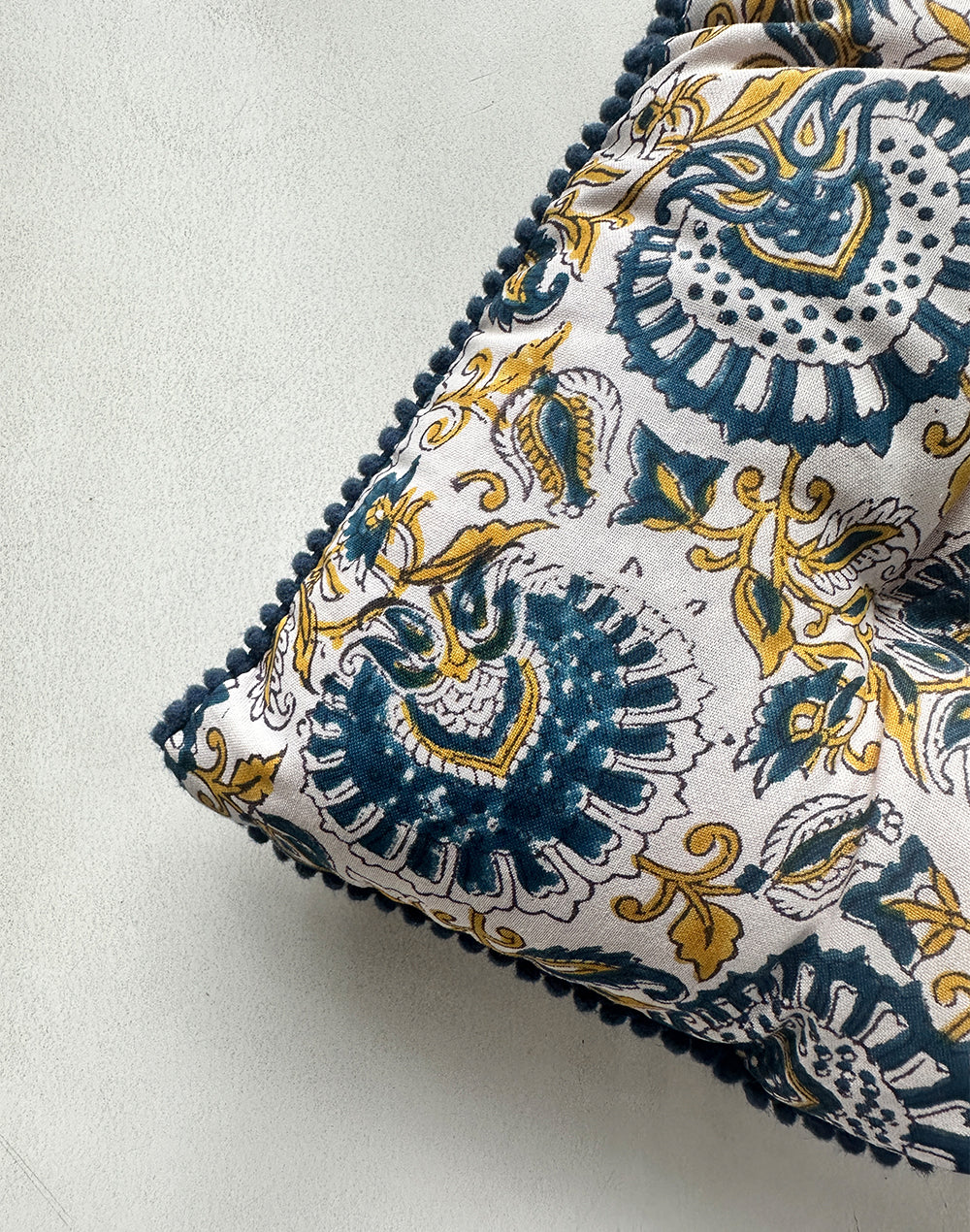 Peacock Print Chairpad/ Cushion Cover