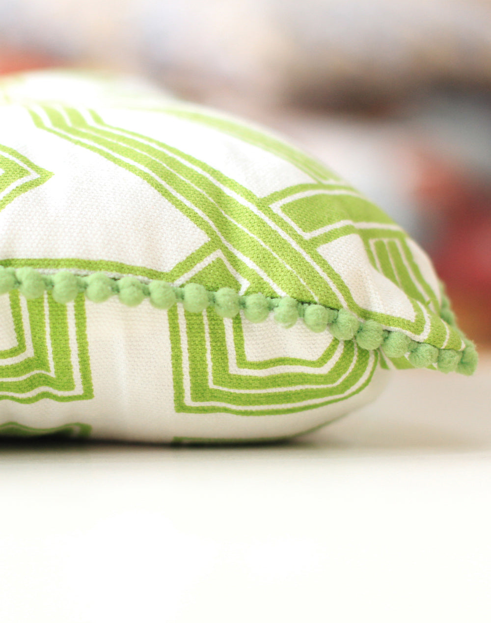 Green Geometric Chair pad / Floor Cushion