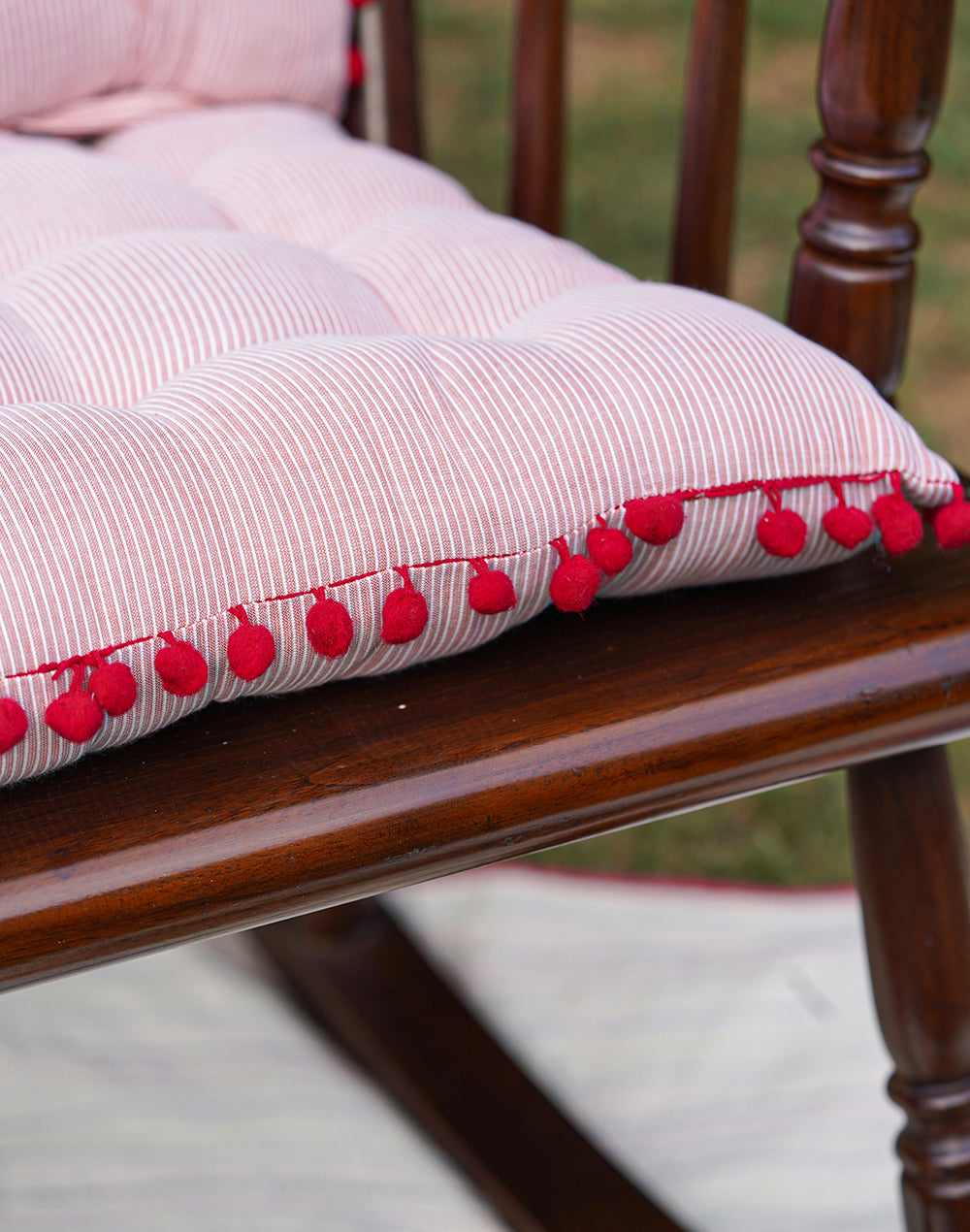 Pink Stripes Chairpad / Floor Cushion