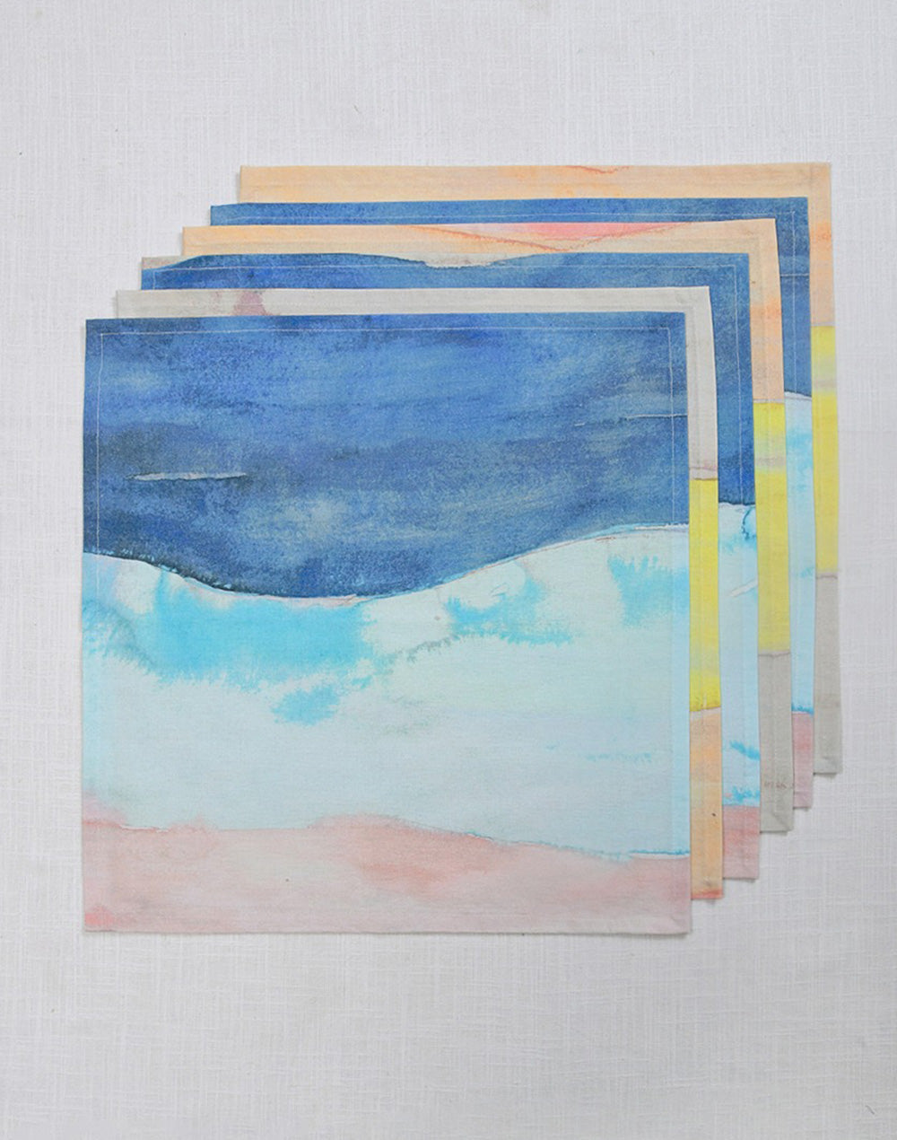 Set Of 6- 16"X16" Rainbow Color Cotton Napkin