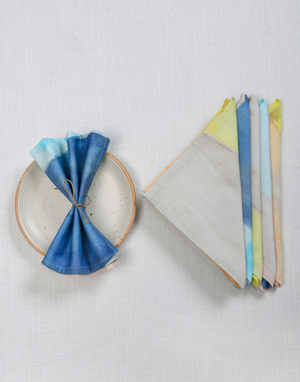 Set Of 6- 16"X16" Rainbow Color Cotton Napkin
