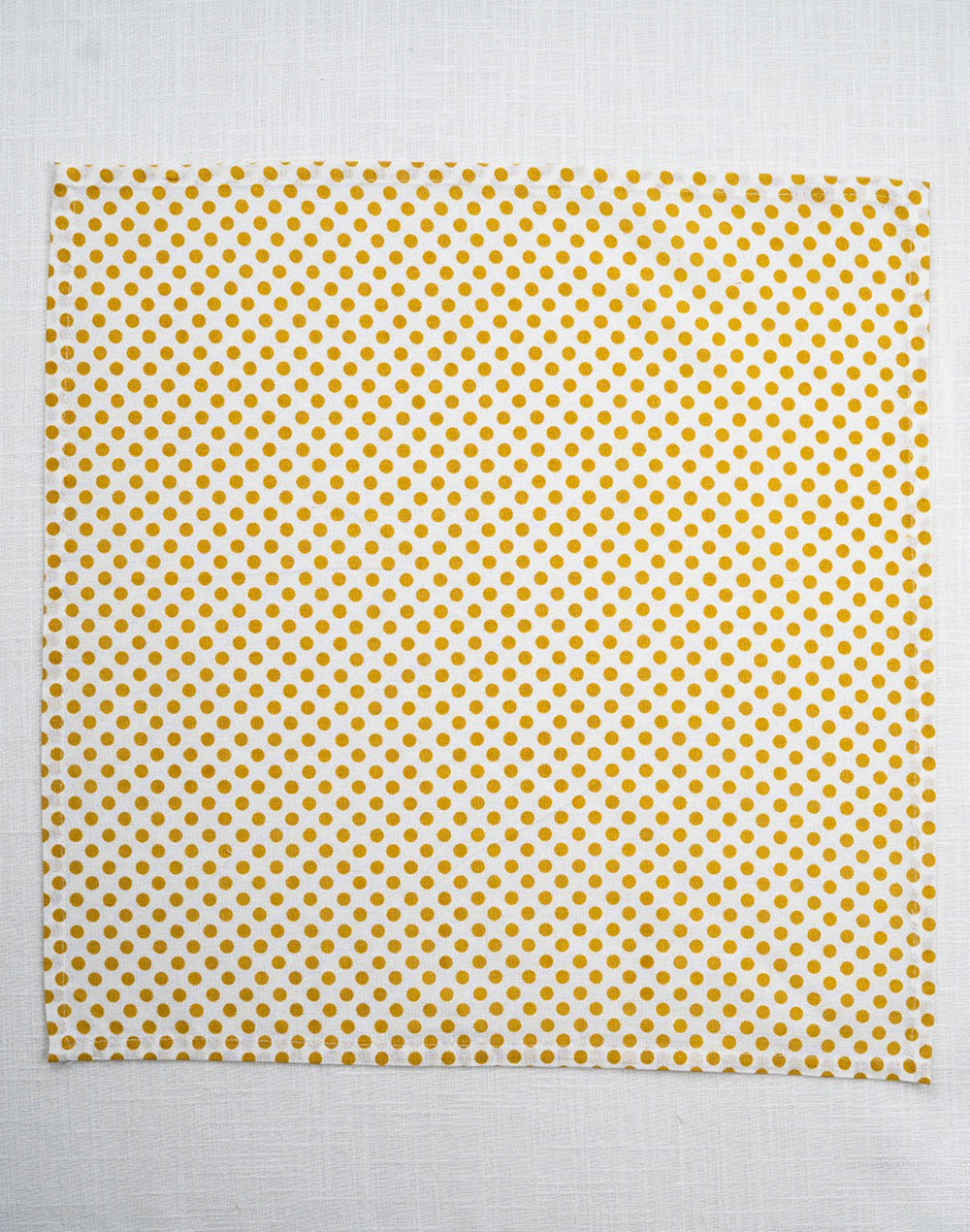 Set O 6- 16"X 16" Gold Printed Cotton Napkin